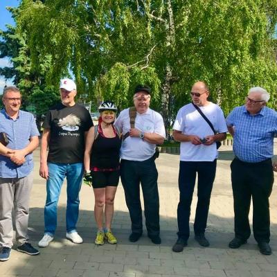 Зустріч з прихильниками на березі Дніпра